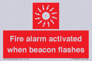 Fire alarm activated when beacon flashes